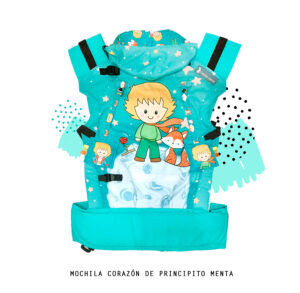 Mochila ergonomica ESTANDAR Principito menta malla stock
