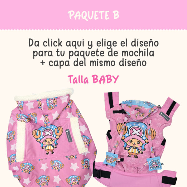 Paquete B BABY mochila + capa del mismo diseño