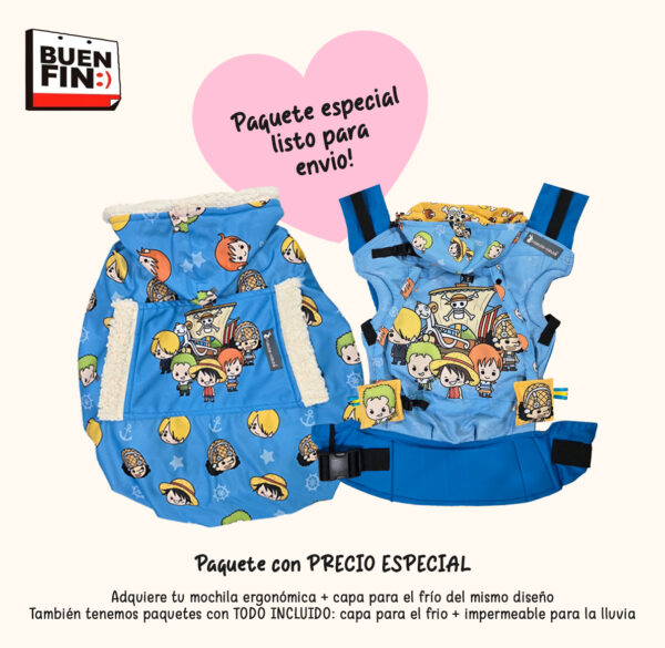 Mochila One piece azul estandar + capa