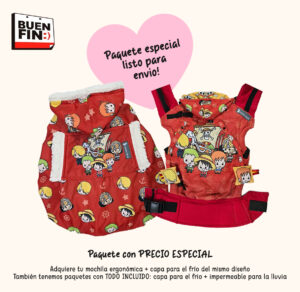 Mochila One piece rojo + capa stock