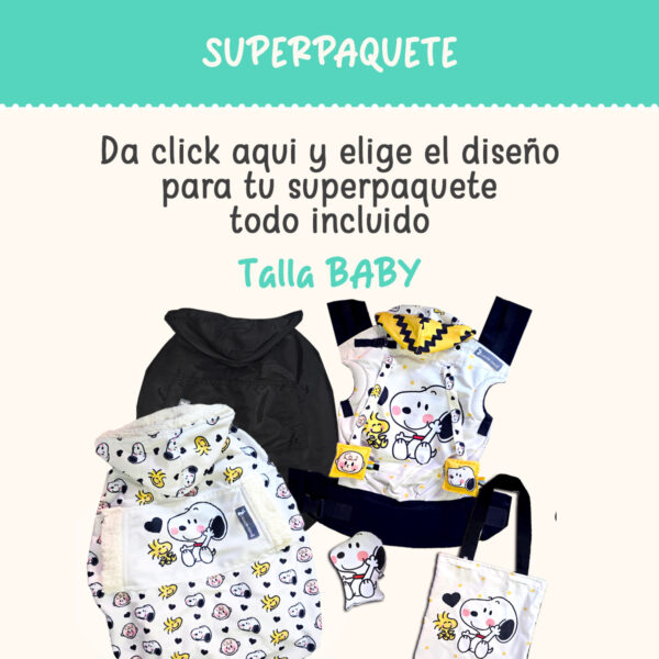 Superpaquete BABY mochila diseño + capa e impermeable