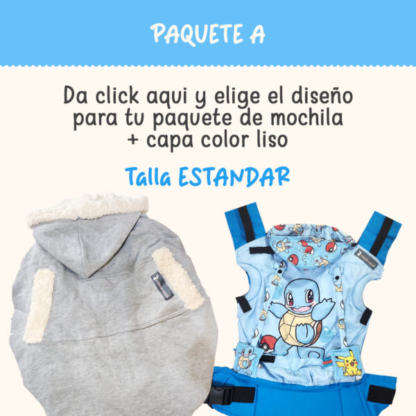 Paquete A ESTANDAR mochila + capa lisa