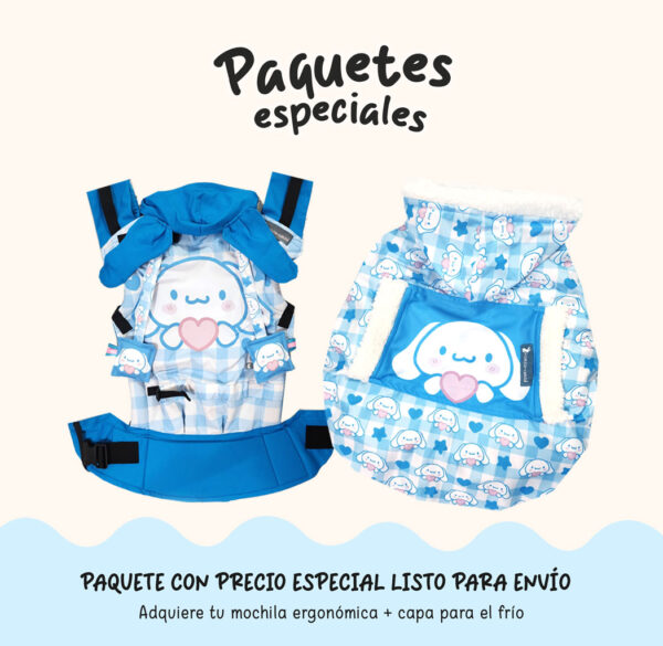 Paquete B ESTANDAR mochila Cinamoroll + capa STOCK