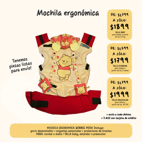 Mochila ergonómica Winnie pooh