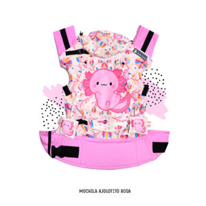 Mochila ergonómica Ajolote rosa