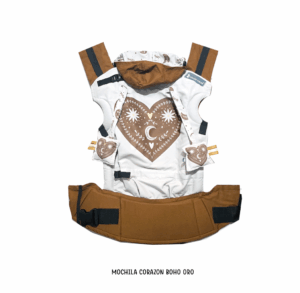 Mochila ergonómica ESTANDAR Corazón boho oro