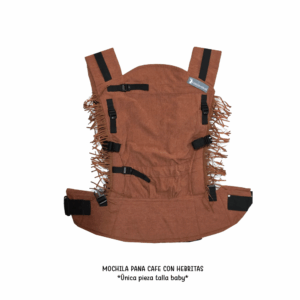Mochila ergonómica baby pana café hebras