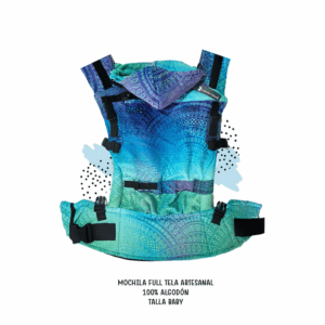 Mochila baby full artesanal celeste